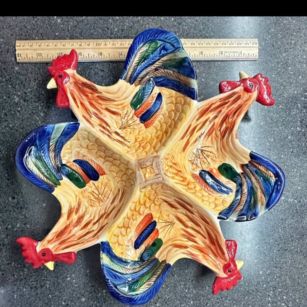 LA DOLCE VITA ROOSTER POULET platter